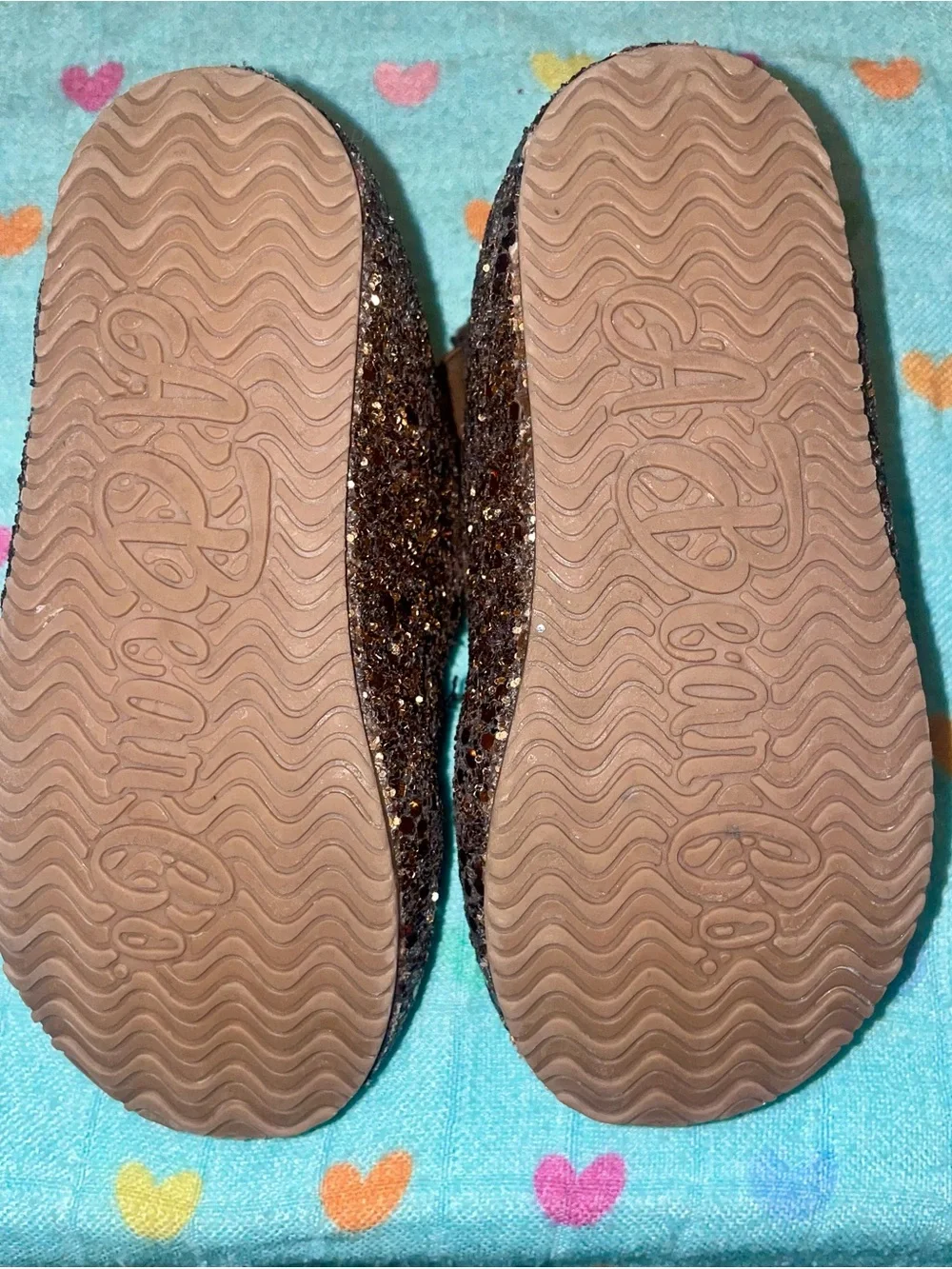 A bear co-Kids' Glitter Mary Jane/ ballerina flat Shoes in Brown